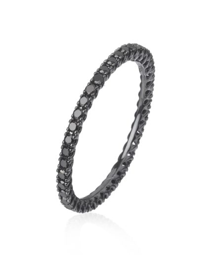 Forever-Unique-Jewels-Black-Diamonds-Eternelle-ultralight-ring-Anello-Veretta-Diamanti-Neri-Daily-Chic-Collection-Eco