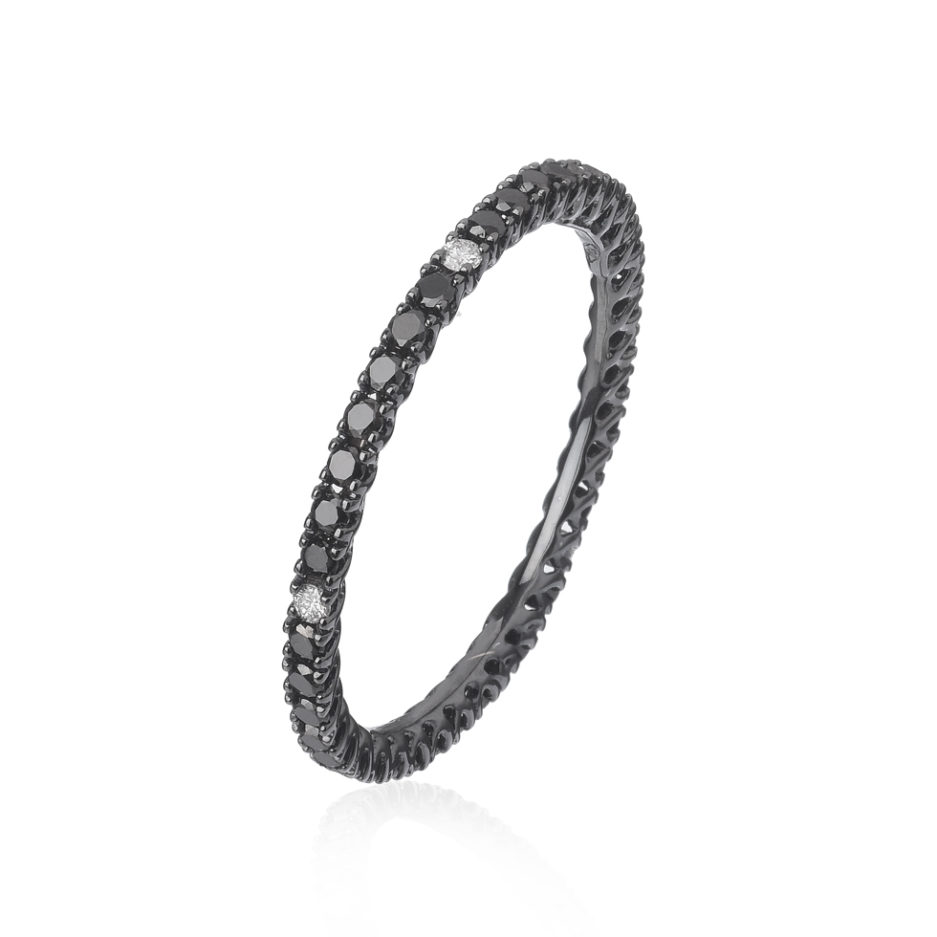 Forever-Unique-Jewels-Black-and-White-Diamonds-Eternelle-ultralight-ring-Anello-Veretta-Diamanti-Neri-e-Bianchi-Daily-Chic-Collection-Eco.j