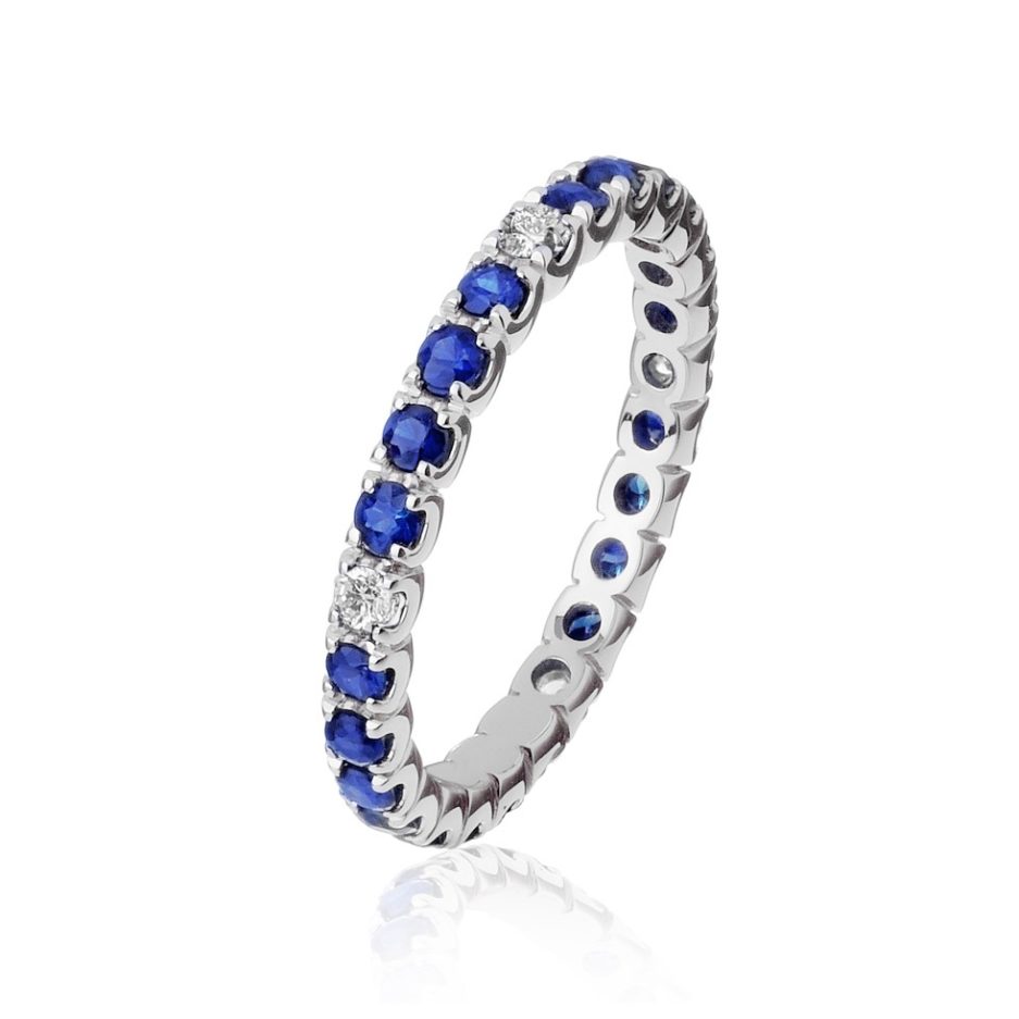 Forever-Unique-Jewels-Diamonds-Sapphire-Eternelle-ultralight-ring-Anello-Veretta-Zaffiri-Diamanti-Oro-Daily-Chic-Collection-Dione