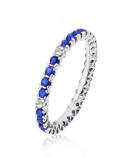 Forever-Unique-Jewels-Diamonds-Sapphire-Eternelle-ultralight-ring-Anello-Veretta-Zaffiri-Diamanti-Oro-Daily-Chic-Collection-Eco.