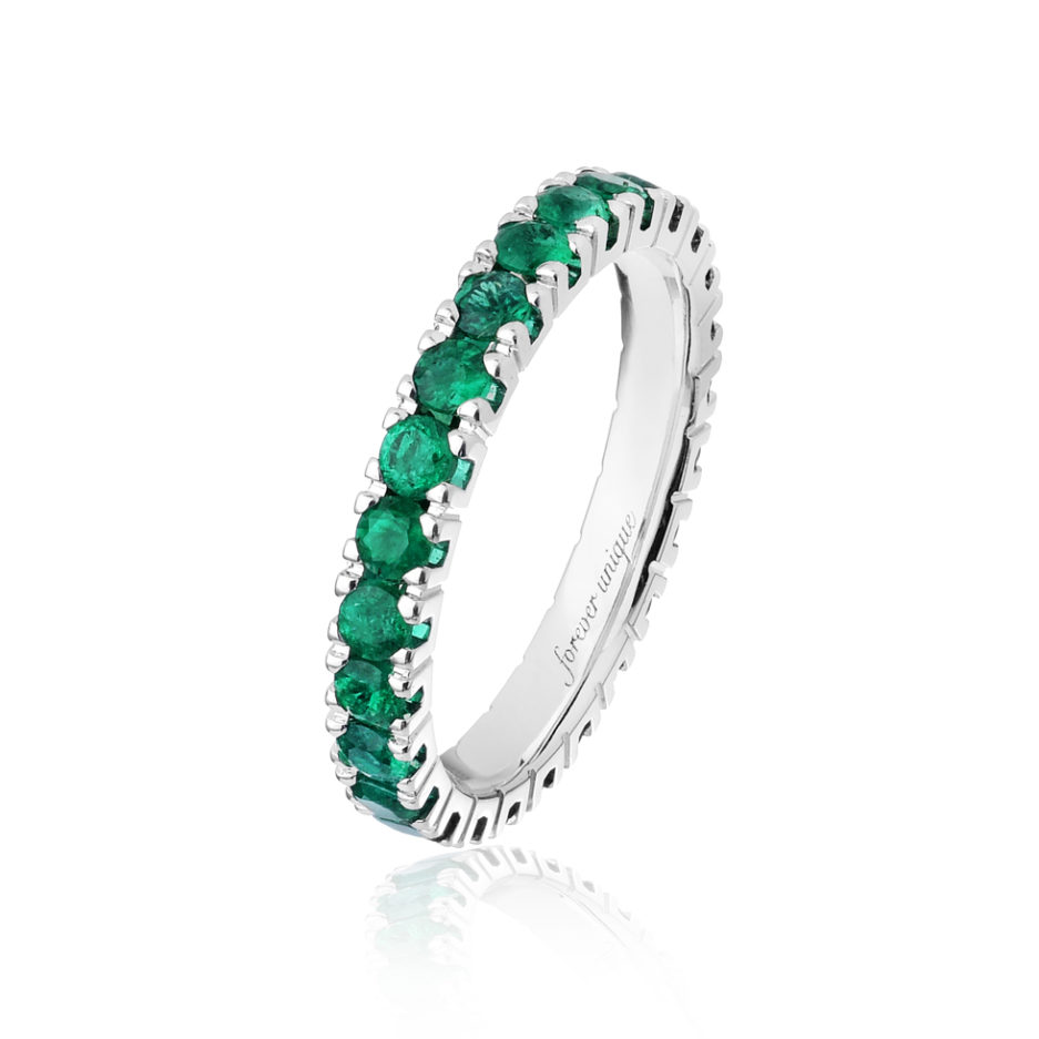 Forever-Unique-Jewels-Emerald-stones-Smeraldi-Eternelle-ring-Anello-Veretta-Daily-Chic-Collection-Cometa-Ring.