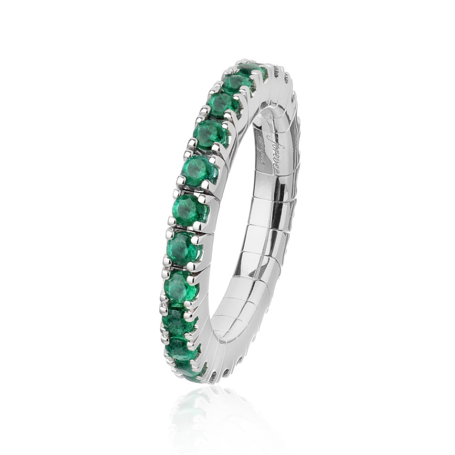 Forever-Unique-Jewels-Emerald-stones-Smeraldi-Eternelle-ring-Anello-Veretta-Daily-Chic-Collection-Spring-Ring