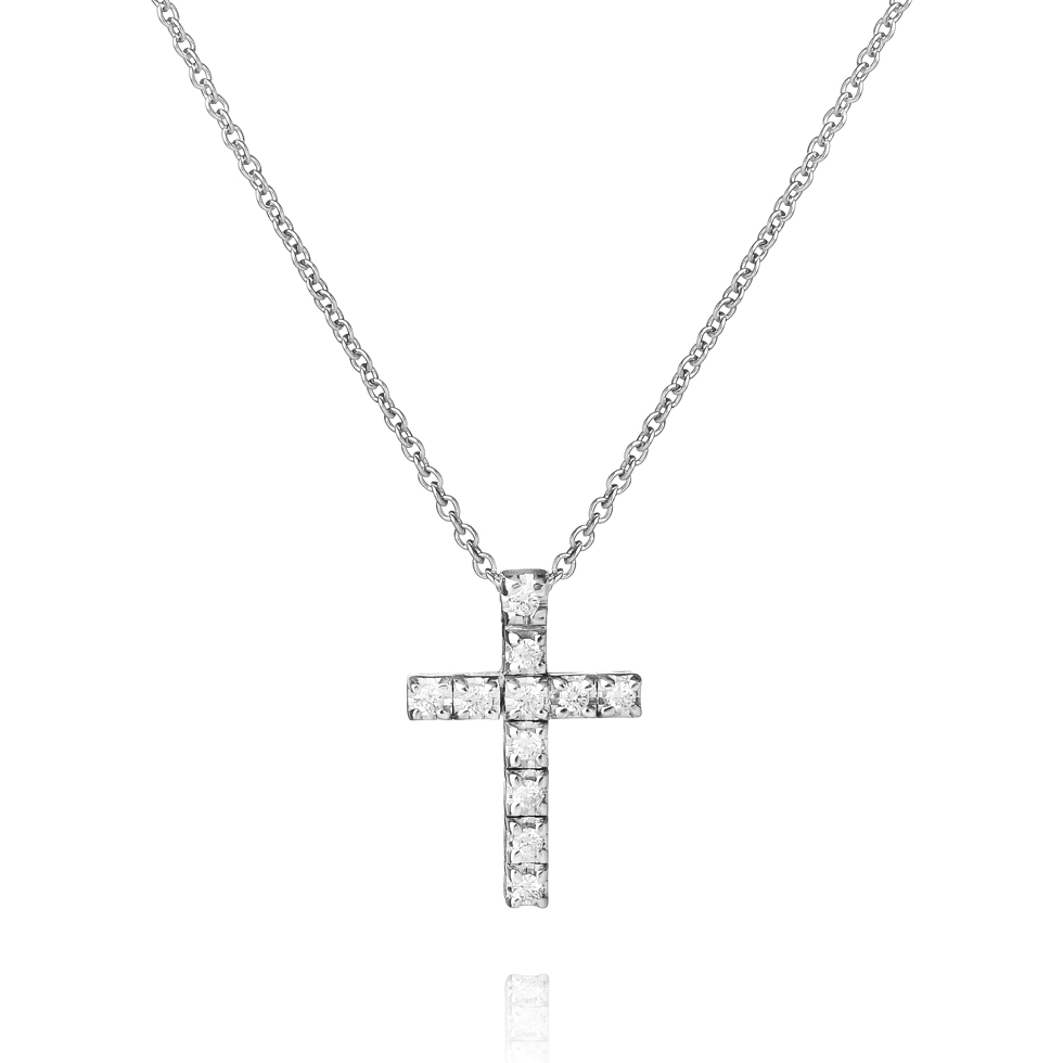 Forever-Unique-Jewels-Natural-diamonds-Diamonds-Gioielli-Collezione-DailyChicOro-Bianco-White-Gold-Croce