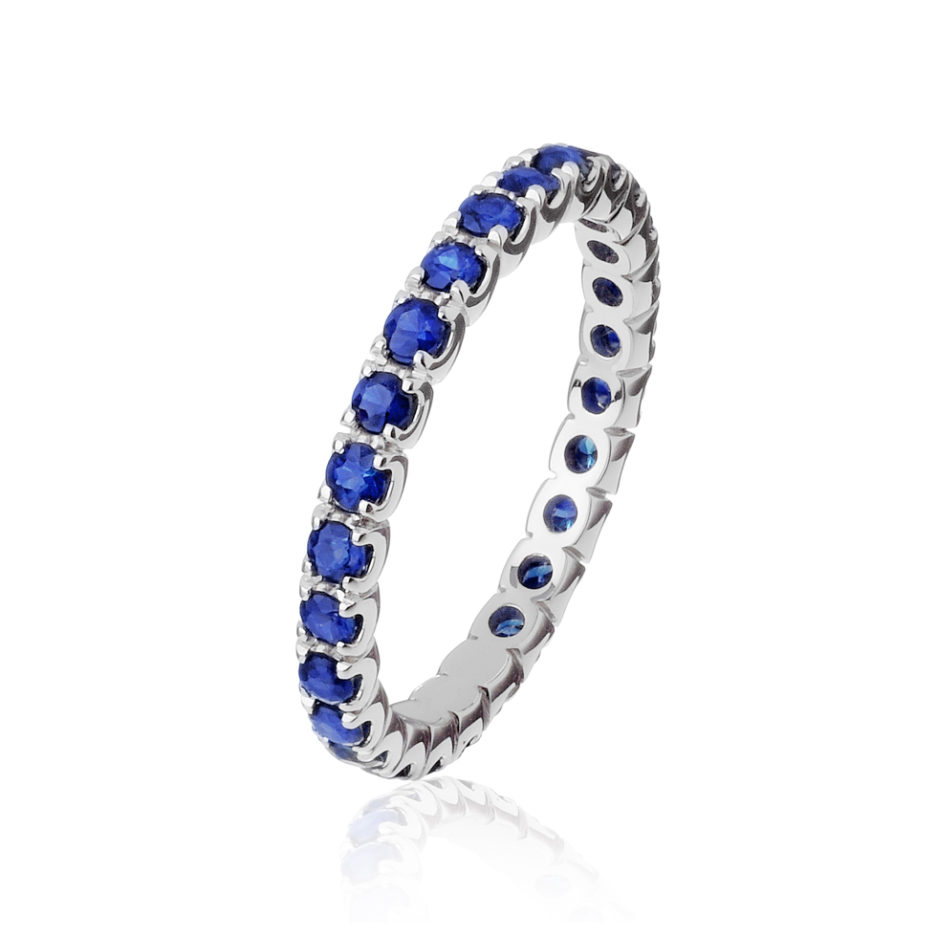Forever-Unique-Jewels-Sapphire-Eternelle-ultralight-ring-Anello-Veretta-Zaffiri-Oro-Daily-Chic-Collection-Dione