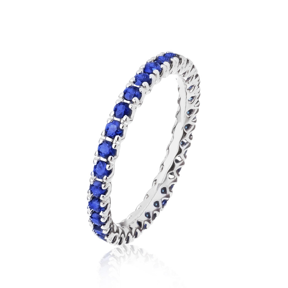 Forever-Unique-Jewels-Sapphire-Eternelle-ultralight-ring-Anello-Veretta-Zaffiri-Oro-Daily-Chic-Collection-Eco