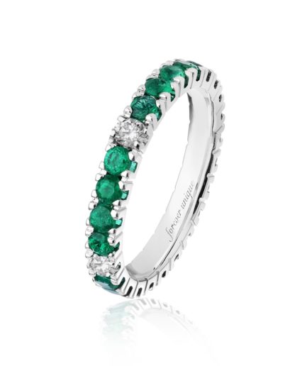 Forever-Unique-Jewels-Diamonds-Diamanti-Naturali-Natural-Diamonds-Emerald-Emerald-Stones-Eternelle-ring-Anello-Veretta-Daily-Chic-Collection-Cometa-Ring