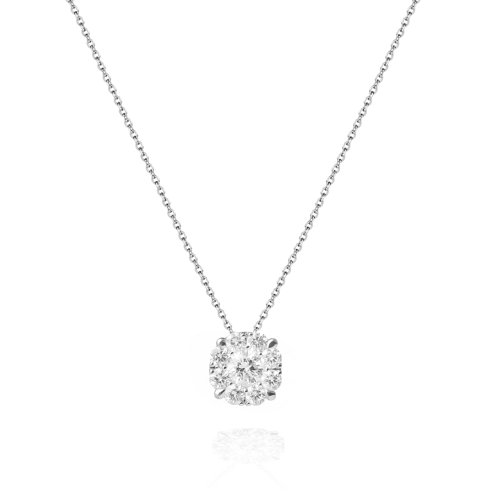 Forever Unique Jewels, Natural diamonds, Diamanti, Gioielli, Collezione DailyChic, Ciondolo, Multipietra, Moonlight, Taglio Brillante