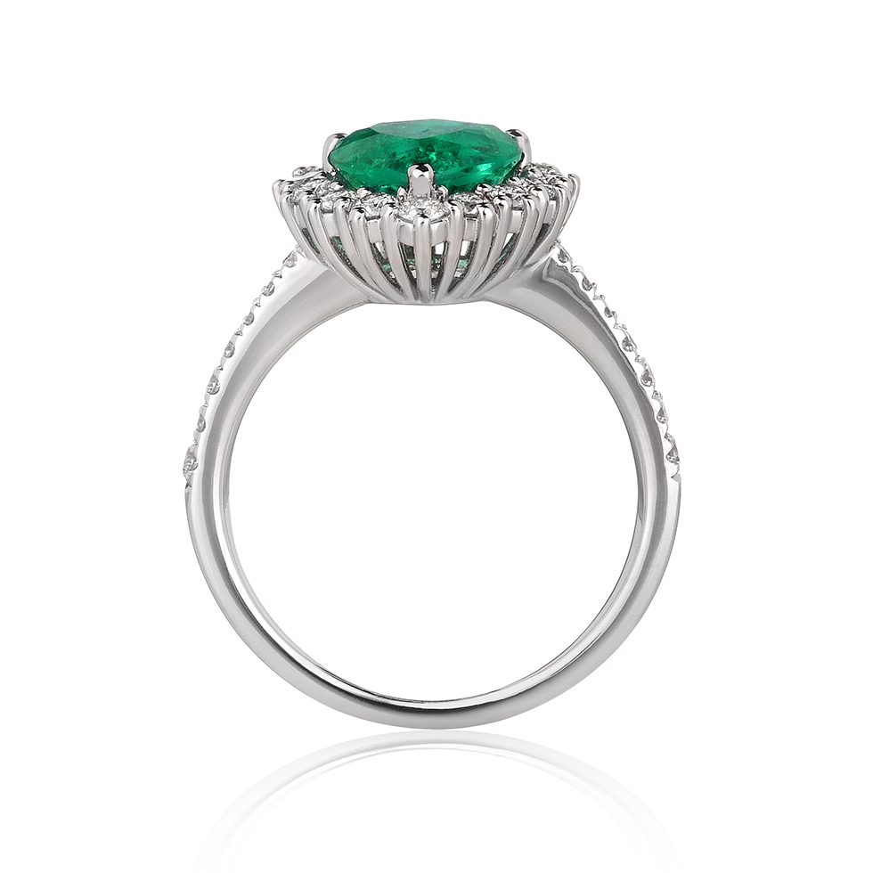 Forever Unique Jewels, Natural diamonds, Diamanti, Gioielli, Collezione DailyChic, Anello, Cestino, Cuore, Smeraldo__