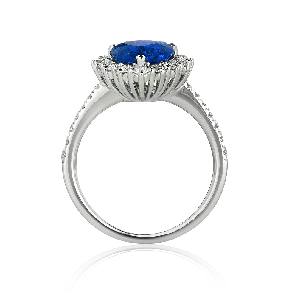 Forever Unique Jewels, Natural diamonds, Diamanti, Gioielli, Collezione DailyChic, Anello, Cestino, Cuore, Zaffiro__