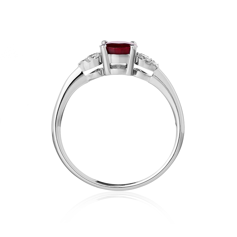 Forever Unique Jewels, Natural diamonds, Diamanti, Gioielli, Collezione DailyChic, Anello, Solitario, Cuori, Rubino __