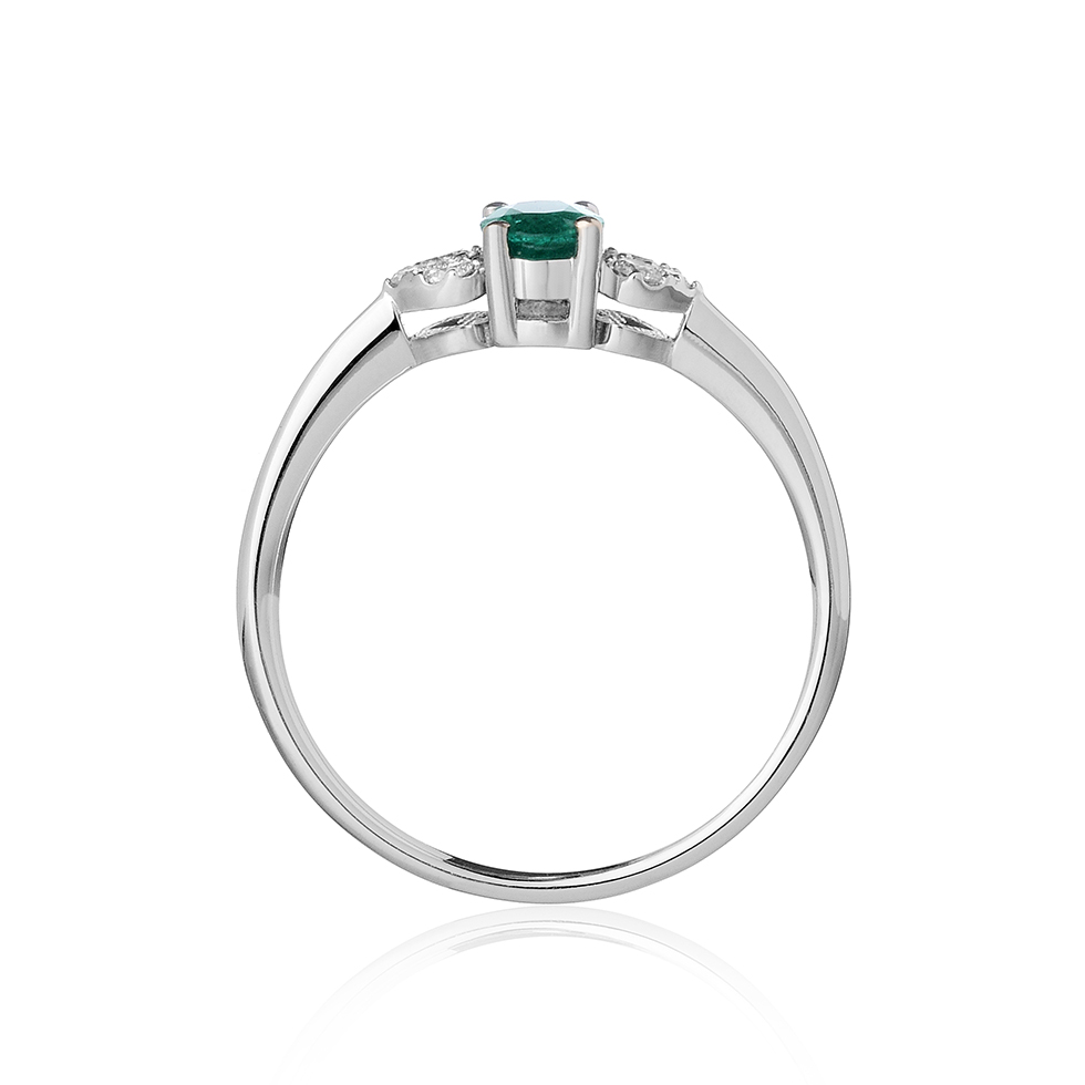 Forever Unique Jewels, Natural diamonds, Diamanti, Gioielli, Collezione DailyChic, Anello, Solitario, Cuori, Smeraldo_