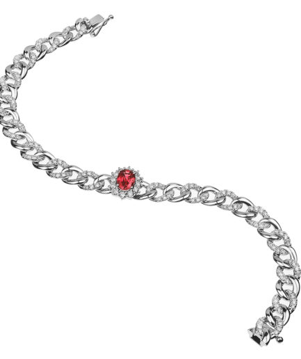 Forever-Unique-Jewels-Natural-diamonds-Diamanti-Gioielli-Collezione-DailyChic-Bracciale-Cestino-Groumette-Rubino