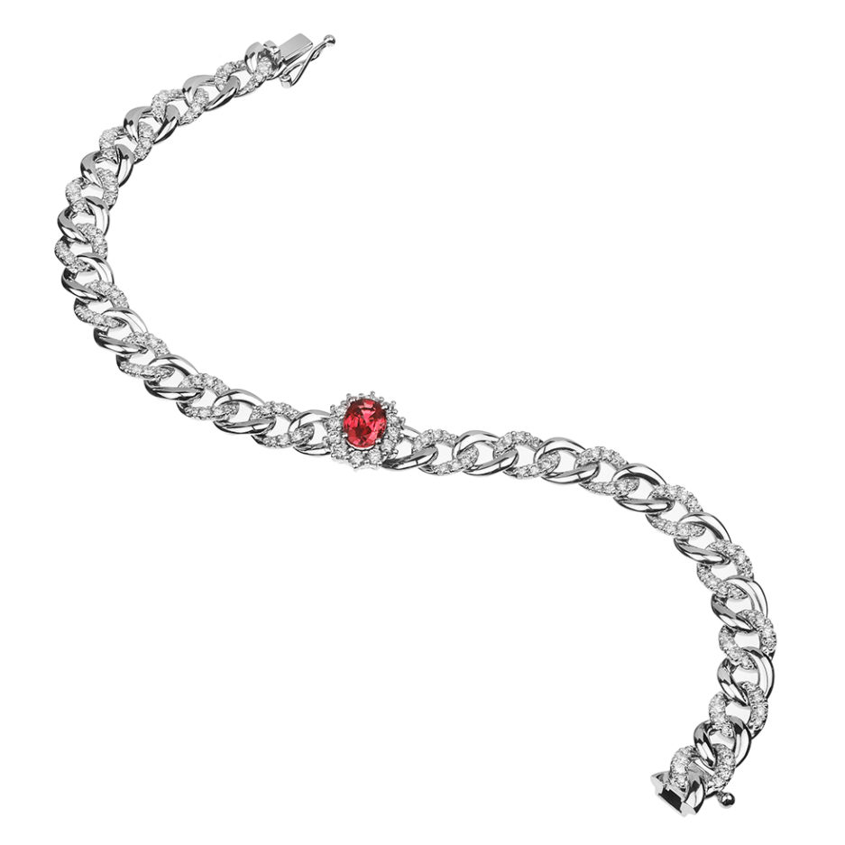 Forever-Unique-Jewels-Natural-diamonds-Diamanti-Gioielli-Collezione-DailyChic-Bracciale-Cestino-Groumette-Rubino