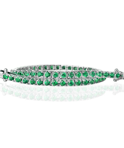 Forever-Unique-Jewels-Natural-Diamonds-Tennis-Gold-Braccialetto-Daily-Chic-Gold-Smeraldi-Emerald.