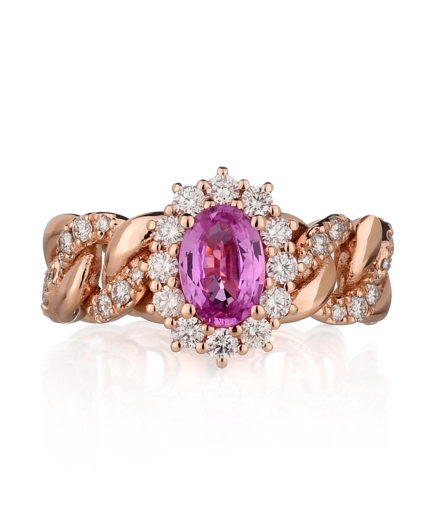 Forever-Unique-Jewels-Natural-diamonds-Diamanti-Gioielli-Collezione-DailyChic-Solitario-Anello-Cestino-Groumette-Zaffiro-Rosa