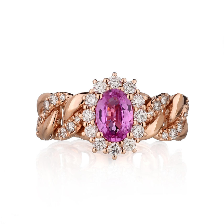 Forever-Unique-Jewels-Natural-diamonds-Diamanti-Gioielli-Collezione-DailyChic-Solitario-Anello-Cestino-Groumette-Zaffiro-Rosa