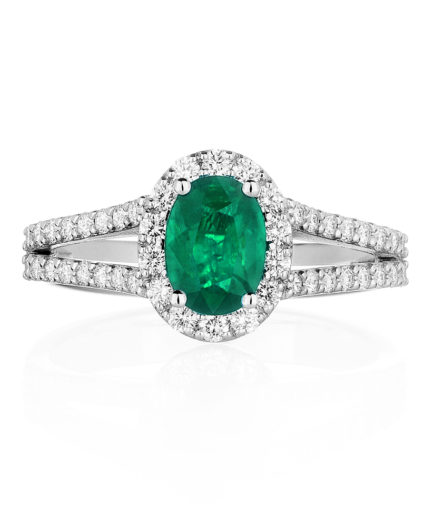 Forever-Unique-Jewels-Natural-diamonds-Diamanti-Gioielli-Collezione-EVA-Solitario-Anello-Oval-cut-Cestino-Smeraldo