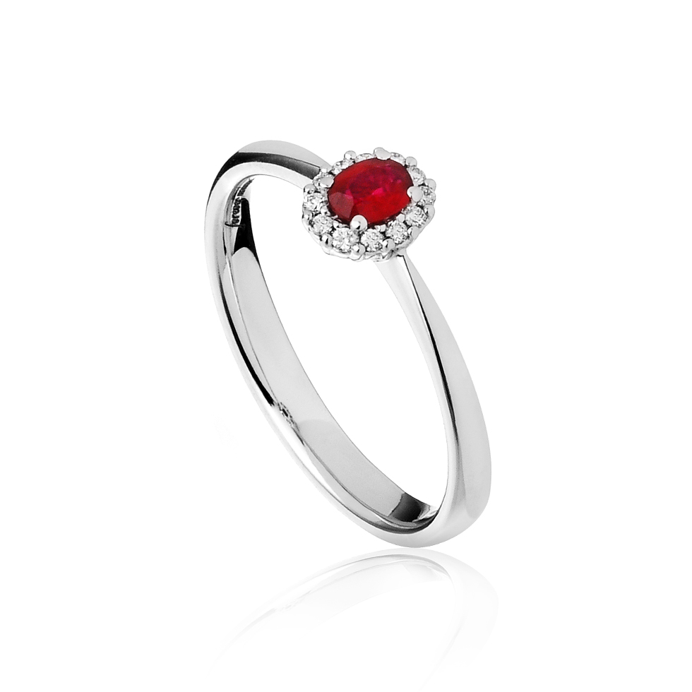 Forever Unique Jewels, Natural diamonds, Diamanti, Gioielli, Collezione DailyChic, Mini, Anello, Cestino, Rubino_