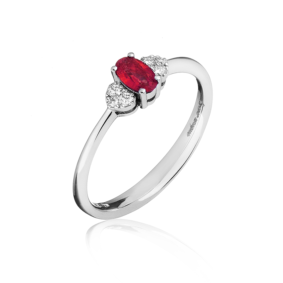 Forever Unique Jewels, Natural diamonds, Diamanti, Gioielli, Collezione DailyChic, Mini Romance, Anello, Cestino, Rubino___