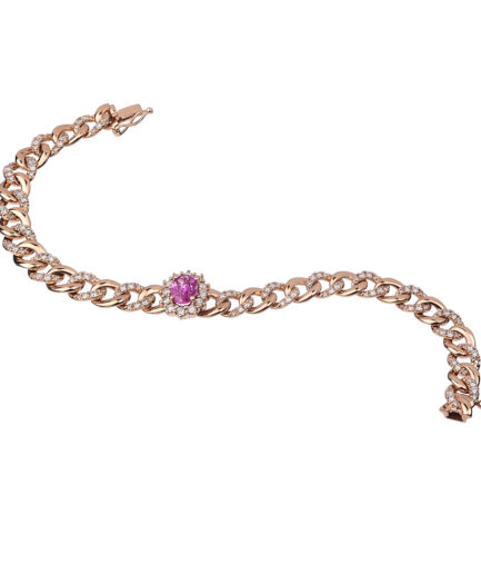 Forever-Unique-Jewels-Natural-diamonds-Diamanti-Gioielli-Collezione-DailyChic-Bracciale-Cestino-Groumette-Zaffiro-Rosa.