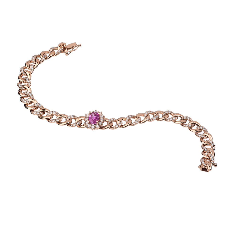 Forever Unique Jewels, Natural diamonds, Diamanti, Gioielli, Collezione DailyChic, Bracciale, Cestino, Groumette, Zaffiro Rosa Forever-Unique-Jewels-Natural-diamonds-Diamanti-Gioielli-Collezione-DailyChic-Bracciale-Cestino-Groumette-Zaffiro-Rosa.