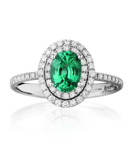 Forever-Unique-Jewels-Natural-diamonds-Diamanti-Gioielli-Collezione-EVA-Solitario-Anello-Cestino-Oval-cut-Smeraldo