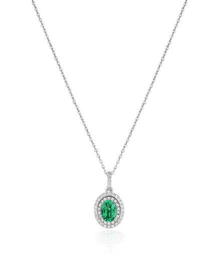 Forever-Unique-Jewels-Natural-diamonds-Diamonds-Gioielli-Collezione-EVACiondolo-Pendente-Cestino-Oval-cut-Smeraldo