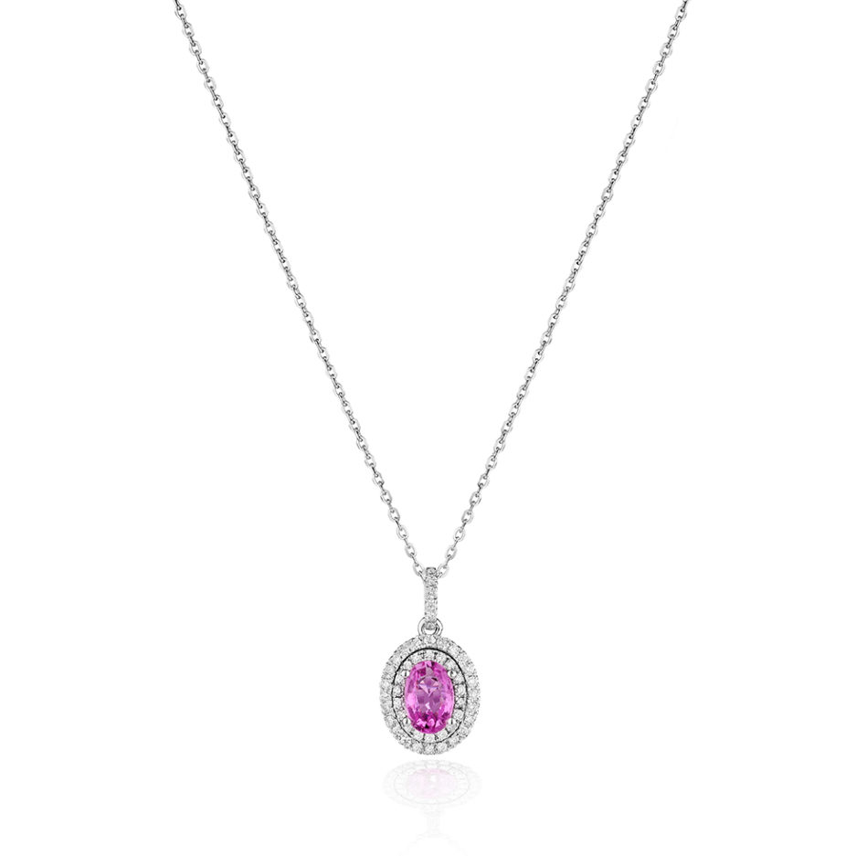 Forever-Unique-Jewels-Natural-diamonds-Diamonds-Gioielli-Collezione-EVACiondolo-Pendente-Cestino-Oval-cut-Zaffiro-Rosa