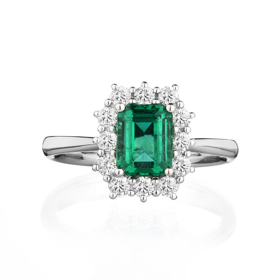 Forever-Unique-Jewels-Natural-diamonds-Diamanti-Gioielli-Collezione-DailyChic-Solitario-Anello-Cestino-Smeraldo
