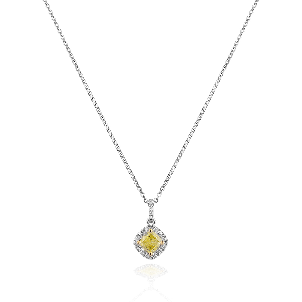 ciondolo-diamante-giallo-Forever-Unique-Jewels-Diamonds-Diamanti-Naturali-Diamante-Giallo-Diamante-Yellow-Cushion-Cut-Tina-Pendant-Pendente-Natural-Diamonds-Collezione-Fancy-Fancy