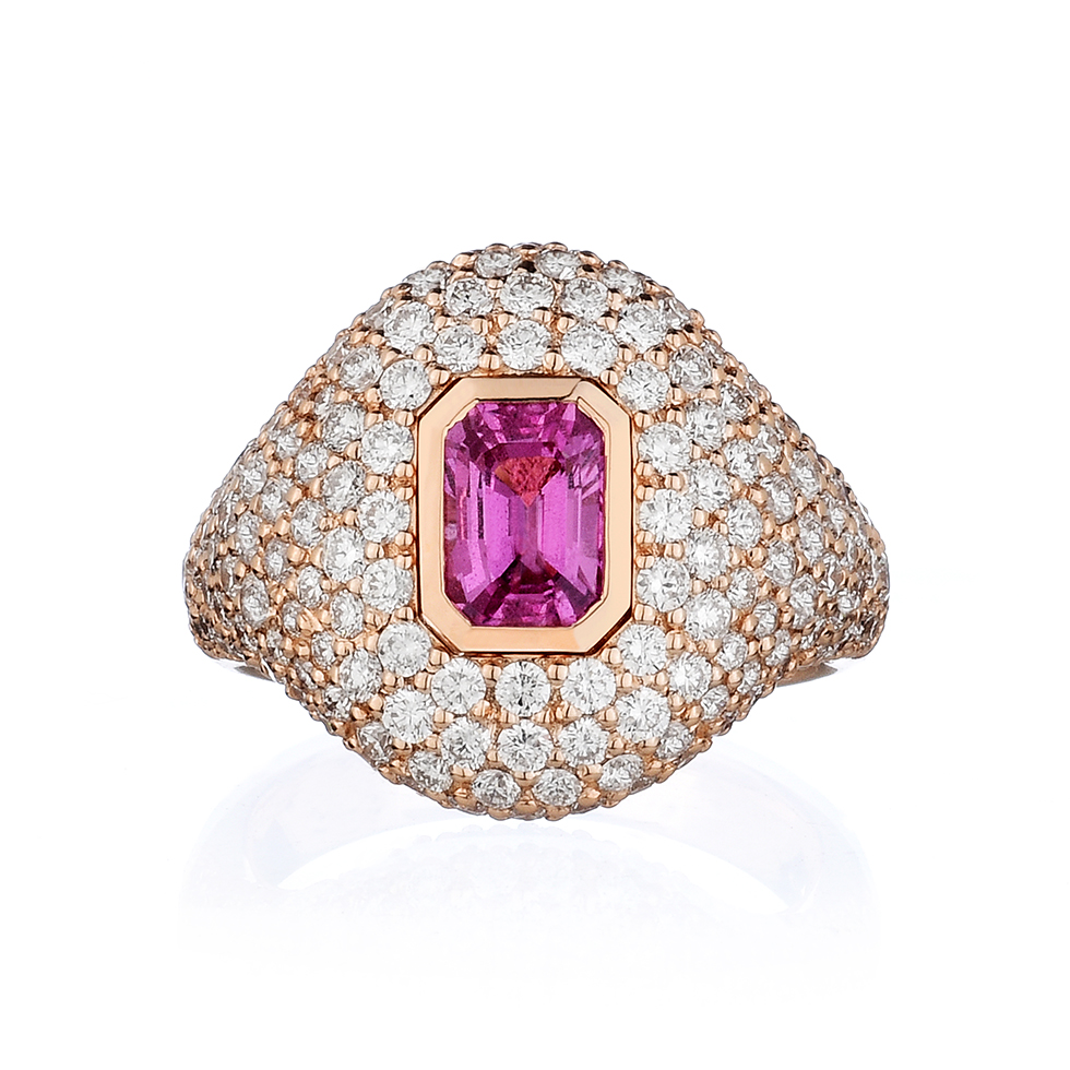 Forever Unique Jewels, Natural diamonds, Diamanti, Gioielli, Collezione DailyChic, Zaffiro Rosa, Pink Sapphire, Anello, Anello Musone, Musone Ring Forever-Unique-Jewels-Natural-diamonds-Diamanti-Gioielli-Collezione-DailyChic-Zaffiro-Rosa-Pink-Sapphire-Anello-Anello-Musone-Musone-Ring