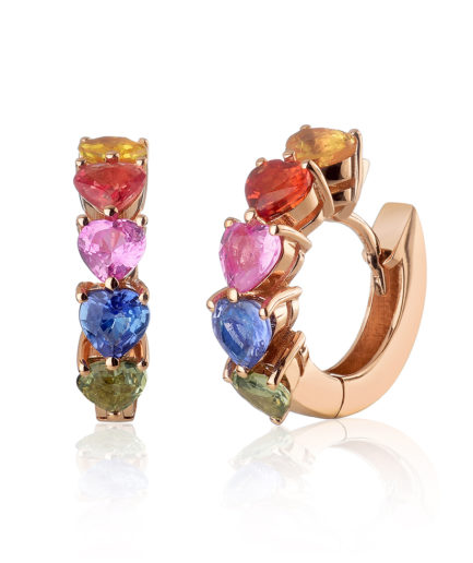 Forever-Unique-Jewels-Natural-diamonds-Zaffiri-Gioielli-DailyChic-Collection-Orecchini-Rainbow-cuori-arcobaleno