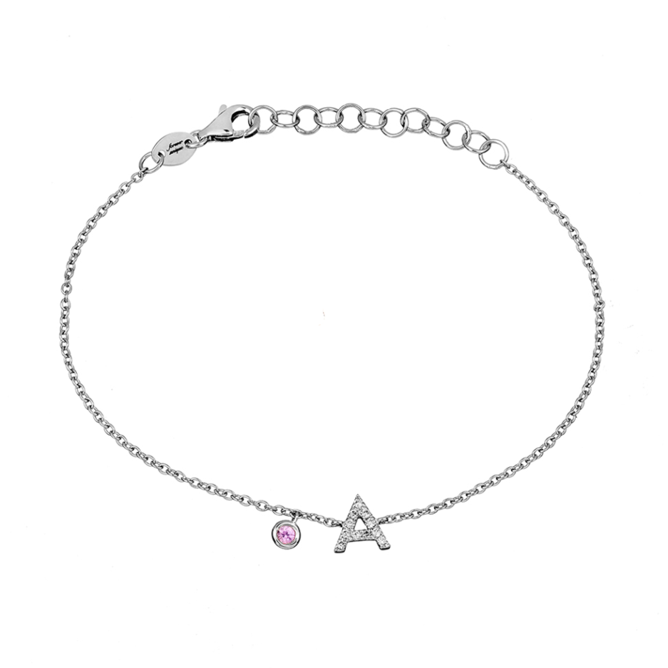 bracciale-nascita-diamanti-zaffiro-rosa-bimba-regalo-diamante-naturale-forever-unique-regalo-nascita-boy-bambina