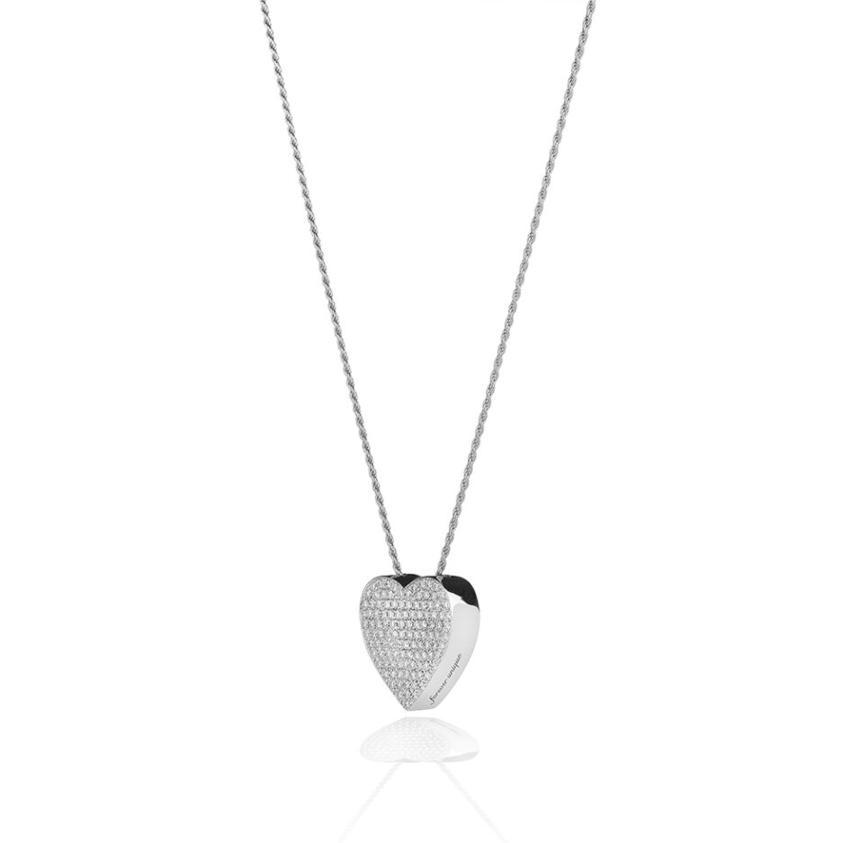 Ciondolo Cuore Pavé Diamanti
